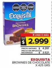 Exquisita - Brownies De Chocolate