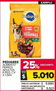 Pedigree - Alimento Perros Adultos R.Peq. C.V