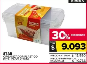 Star - Organizador Plastico P/Calzado