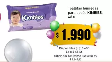 Kimbies - Toallitas húmedas para bebés