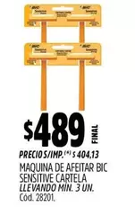 BIC - MAQUINA DE AFEITAR SENSITIVE CARTELA