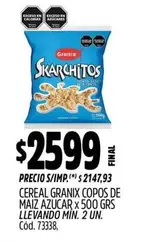 Granix - COPOS DE MAIZ AZUCAR x 500 GRS