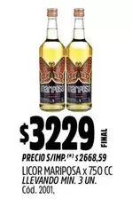 Mariposa - LICOR MARIPOSA x 750 CC