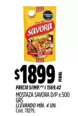 Savora - MOSTAZA D/P x 500 GRS