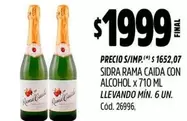 X$ - SIDRA RAMA CAIDA CON ALCOHOL x 710 ML