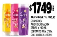 Sedal - SHAMPOO/ACONDICIONADOR