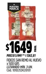 San Remo - FIDEOS AL HUEVO