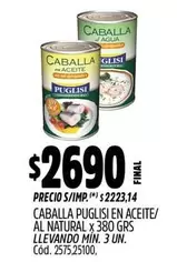 Puglisi - PUGLISI EN ACEITE/ AL NATURAL