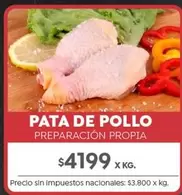 X$ - PATA DE POLLO