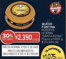 X$ - FONTINA RESERVA HORMA