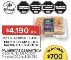 X$ - PALMERITAS DE MANTECA