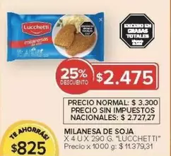 Lucchetti - MILANESA DE SOJA