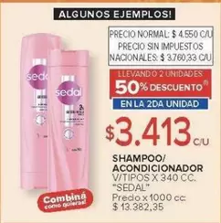 Sedal - SHAMPOO/ ACONDICIONADOR