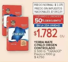 Origen - YERBA MATE C/PALO ORIGEN CONTROLADO