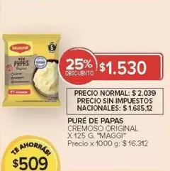 Maggi - PURÉ DE PAPAS