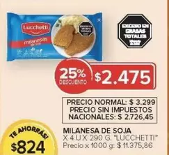 Lucchetti - MILANESA DE SOJA