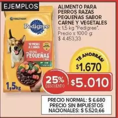 Pedigree - Alimento Para Perros Razas Pequeñas Sabor Carne y Vegetales