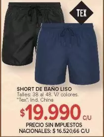 SHORT DE BANO LISO