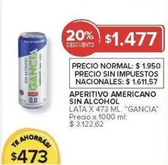 Gancia - APERITIVO AMERICANO SIN ALCOHOL