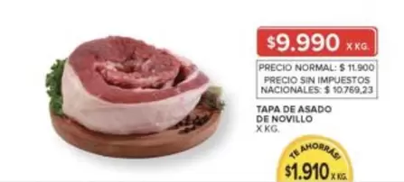 TAPA DE ASADO DE NOVILLO