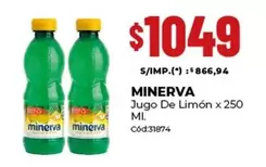 Minerva - Jugo De Limón x 250 MI