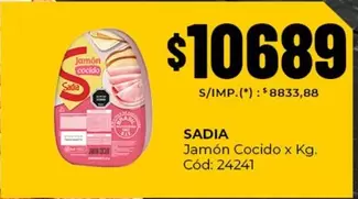 Sadia - Jamón Cocido x Kg. Cód: 24241