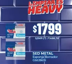 Sed Metal - Esponja Borrador Cód:28635