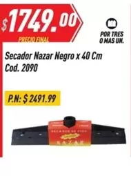 Negro - Secador  x 40 Cm