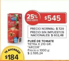 Arcor - PURÉ DE TOMATE