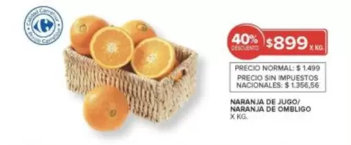 X$ - NARANJA DE JUGO/ NARANJA DE OMBLIGO