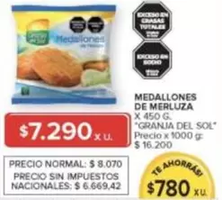 Granja del Sol - MEDALLONES DE MERLUZA