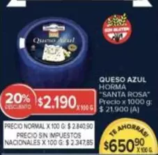 santa Rosa - Queso Azul