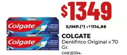 Colgate - Dentifrico Original x 70 Gr.