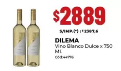 Dilema - Vino Blanco Dulce x 750
