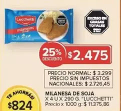 Lucchetti - MILANESA DE SOJA