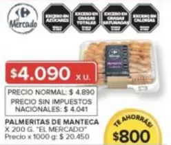 X$ - PALMERITAS DE MANTECA
