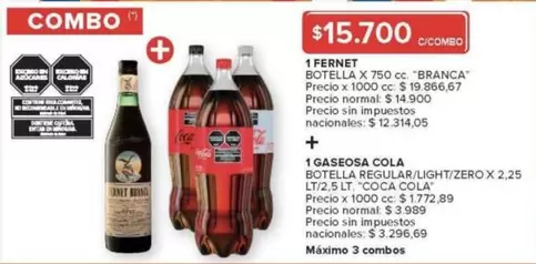 X$ - FERNET + GASEOSA COLA