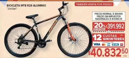 BICICLETA MTB R29 ALUMINIO