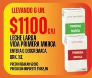 Primera marca - LECHE LARGA VIDA