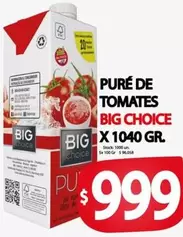 X$ - PURÉ DE TOMATES