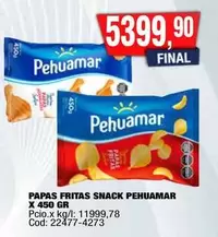 Pehuamar - PAPAS FRITAS SNACK X 450 GR