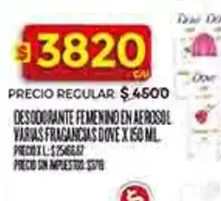 Dove - DESODORANTE FEMENINO EN AEROSOL