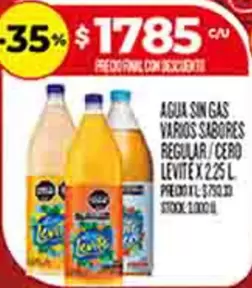 AGUA SIN GAS VARIOS SABORES REGULAR / CERO