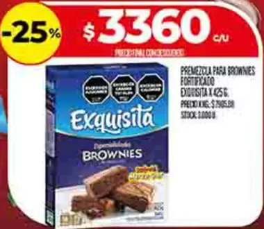 Exquisita - PREMEZCLA PARA BROWNIES