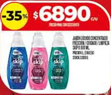 Skip - JABON LIQUIDO CONCENTRADO FRESCURA / CUIDADO / LIMPIEZA