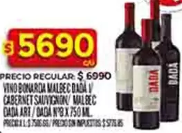 Dada - BONARDA MALBEC DADA V CABERNET SAUVIGNON MALBEC DADA ART/DADA N°8