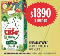 Mas - YERBA MATE CBSÉ