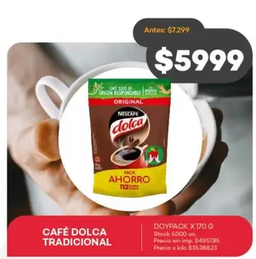 Origen - CAFÉ DOLCA TRADICIONAL