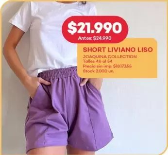 SHORT LIVIANO LISO