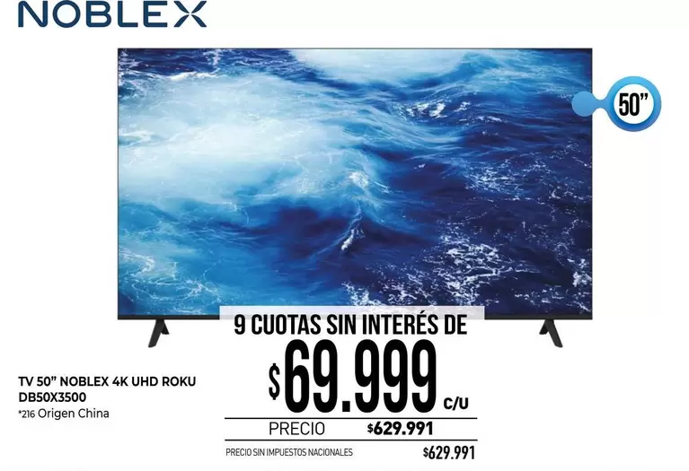 Noblex - 50 NOBLEX 4K UHD ROKU D850x3500